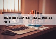 网站建设优化推广排名（排名seo网站优化推广）