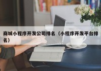 商城小程序开发公司排名（小程序开发平台排名）