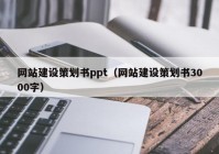 网站建设策划书ppt（网站建设策划书3000字）