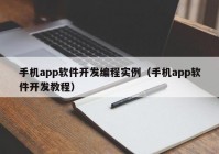 手机app软件开发编程实例（手机app软件开发教程）