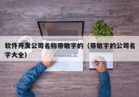 软件开发公司名称带敏字的（带敏字的公司名字大全）