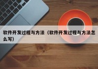 软件开发过程与方法（软件开发过程与方法怎么写）