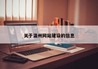 关于温州网站建设的信息