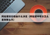 网站建设价格由什么决定（网站建设报价怎么差别那么大）