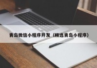 青岛微信小程序开发（精选青岛小程序）