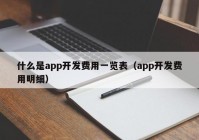 什么是app开发费用一览表（app开发费用明细）