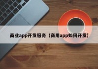 商业app开发服务（商用app如何开发）