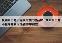 抚州第三方小程序开发代理品牌（抚州第三方小程序开发代理品牌有哪些）